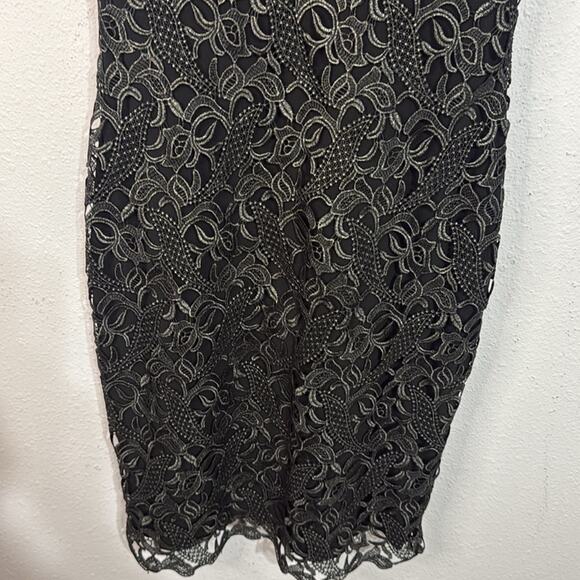 Lauren Ralph Lauren Women Black Lace Sheath Dress Size 4 - Picture 4 of 9